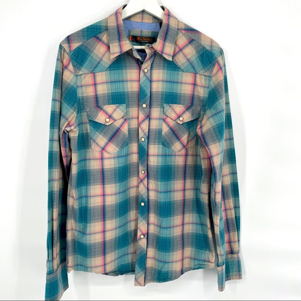 Ben Sherman Western-style Pearl Button Shirt